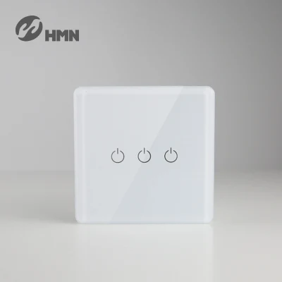 Interruptor de luz wi-fi de parede padrão da UE, interruptor de controle remoto sensível ao toque com Amazon Alexa Google para interruptor sem fio para casa inteligente